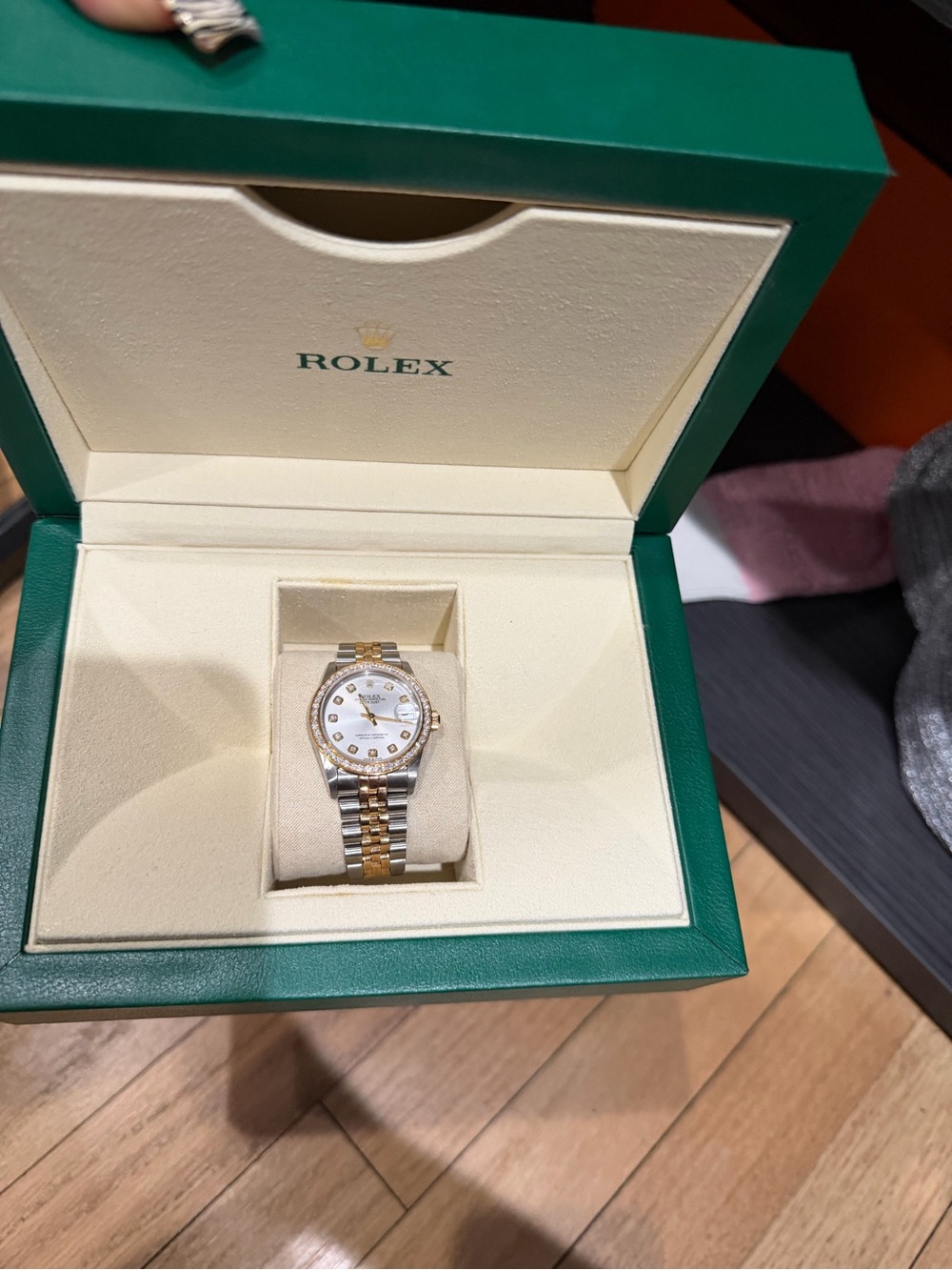 Rolex Two-Tone Diamond Dial Ladies Watch - Gold & Silver